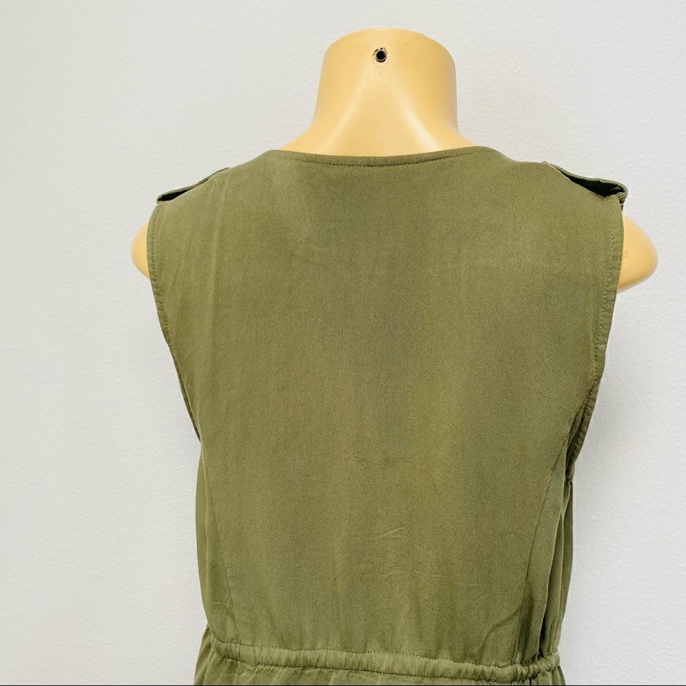 ModCloth Olive Haute Utility Cargo Drape Vest small - Picture 8 of 10